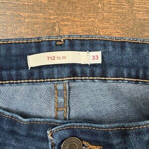 Levi's Dark Blue 712 Slim Jeans